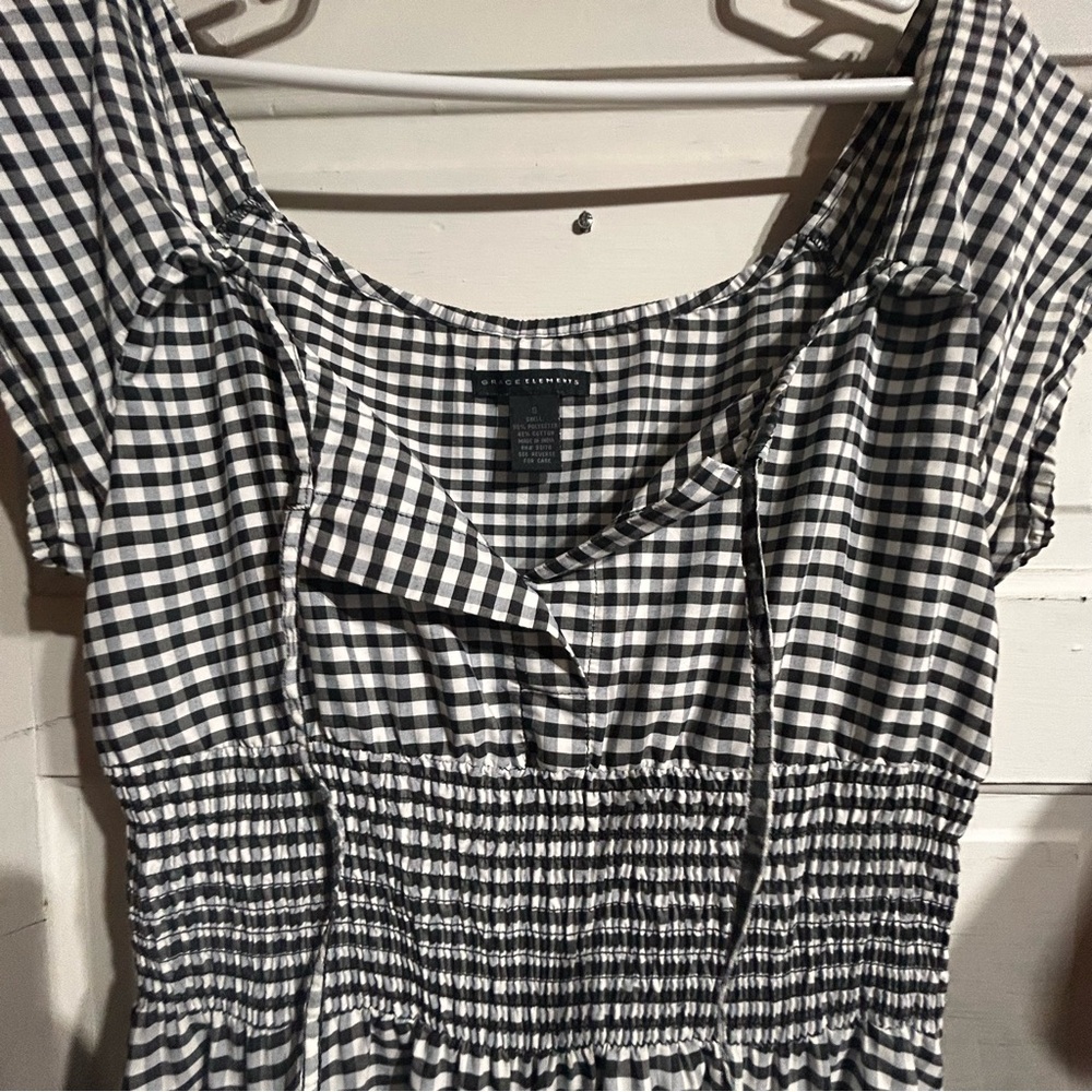 Grace Elements Monochrome Gingham Checkered Full … - image 7